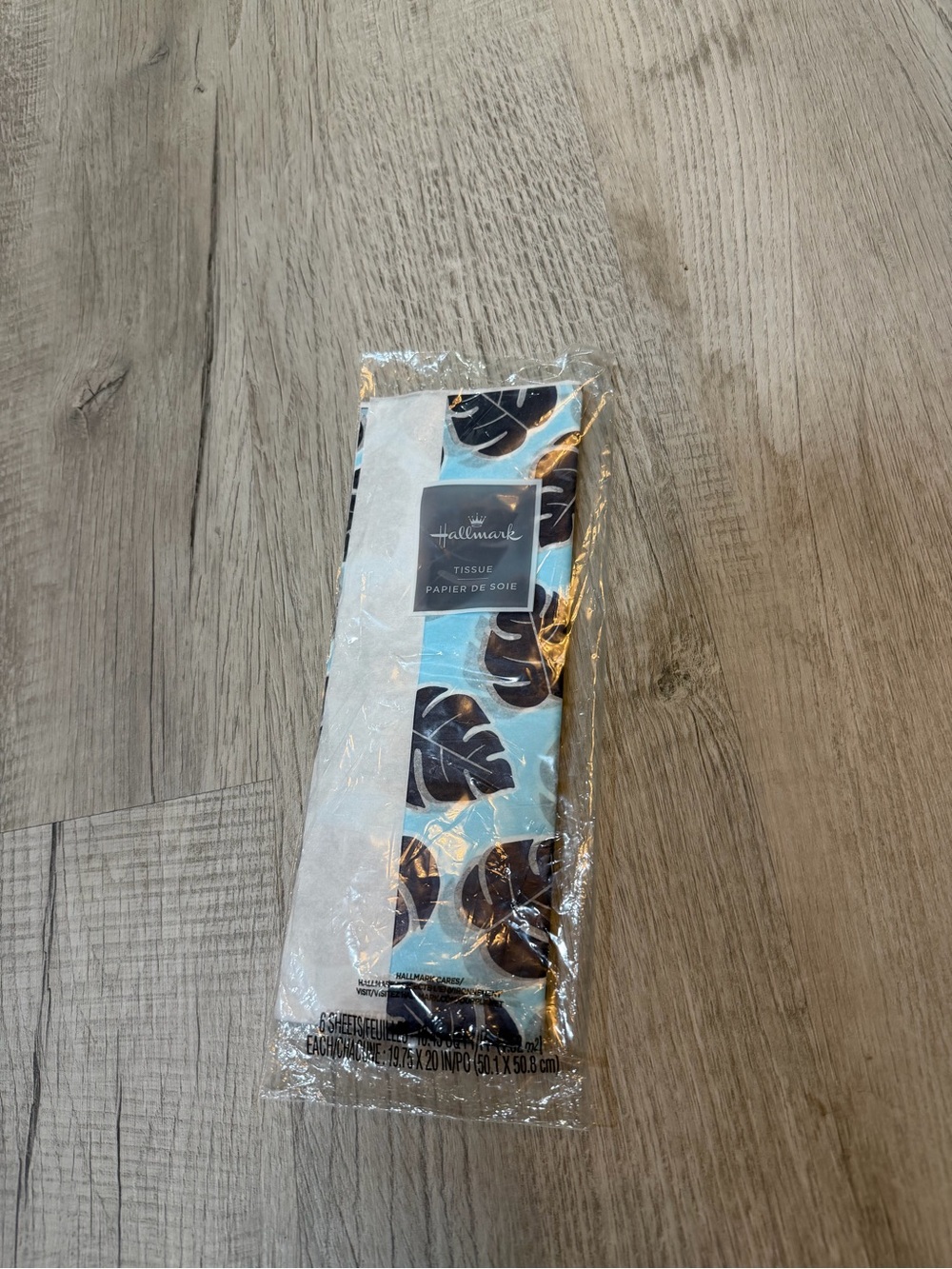 Hallmark Blue and Navy Tropical Leaf Tissue Paper